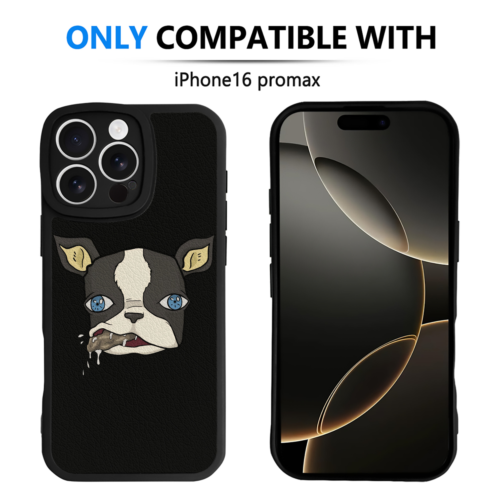 （画像用） ジョジョの奇妙な冒険 イギー JoJo's Bizarre Adventure Iggy 【iPhone 16シリーズ対応】シリコンスマホケース（レザー調） 材質：シリコン